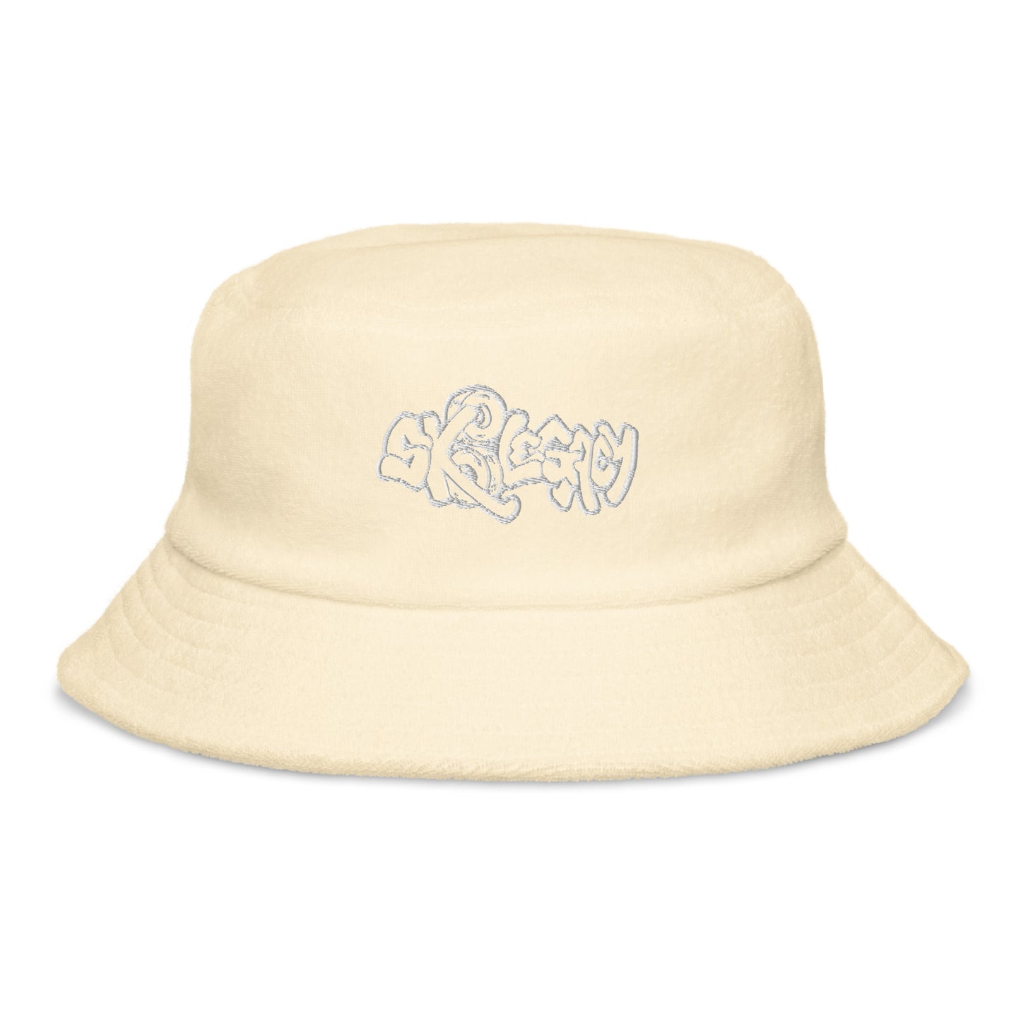 Unstructured terry cloth bucket hat